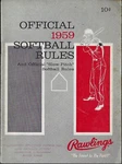 1959 Rawlings Sporting Goods Official Softball Rules Includes Slow-pitch Booklet. Fixed Price $9.99.