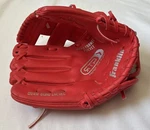 Franklin Red Baseball Glove Kids 9.5 Lht Left Hand Throw 22711L Ready To Play. Fixed Price $11.95.