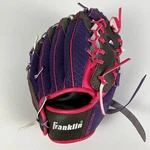 Franklin 22867 T-ball Glove 9.5" Mesh Tek Left Hand Purple & Pink Baseball. Fixed Price $14.80.