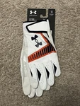 Under Armour Yard 9 Gloves - Batting Men's White/navy /orange Size Small New. Fixed Price $35.00.