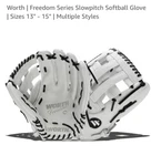 Worth Freedom Slowpitch Glove Wwf 130-6WB Lht. Fixed Price $129.99.