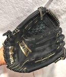 Wilson Optima Baseball Glove A2774 13" Staff Leather Pro Back Black Good Usable. Fixed Price $29.99.