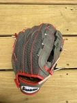 Franklin Infinite Web Shok Sorb 22752. 10 1/2 " Rht Gray Grey Red Baseball Glove. Fixed Price $8.00.