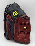 Wilson Elite A2477 13" Softball Glove Right Hand Throw Leather Black Burgundy. Fixed Price $34.99.