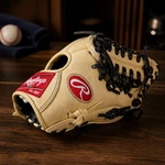 Rawlings Gg Elite 11 3/4 Inch Beige Black Leather Pro Design Baseball Glove. Fixed Price $75.00.