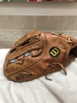 Wilson Very Large Deep Pocket 14 Baseball Softball First Mitt Left Throw. Fixed Price $110.00.