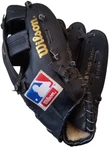 Wilson, Leather Baseball Glove, Right Hand Throw, Black, Mlb Youth Series, A2605. Fixed Price $14.25.