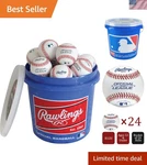 Rawlings Official League Baseballs Ages 12U Leather Cover .... Fixed Price $223.58.