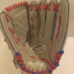 Rawlings Players Series 11.5" Baseball Glove - Gray/blue And Red Trim. Fixed Price $21.95.