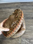 Vtg Lance Parrish Baseball Glove Catcher's Mitt Rawlings RCM40 Deep Well Pocket. Fixed Price $39.99.