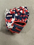 Franklin Digitek Red White Blue Youth Rht 8" Baseball Glove #22480. Fixed Price $12.99.