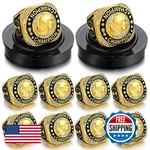 Highergo 10 Pcs Basketball Softball Baseball Mvp Dancer Champion Trophy Ring. Fixed Price $94.48.