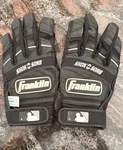 Franklin Shok-sorb Adult Baseball Batting Gloves, Size Large, Black. Fixed Price $15.00.