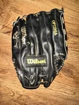 Wilson Optima A2774 Black Softball Glove Right Hand Throw 13. Fixed Price $17.99.