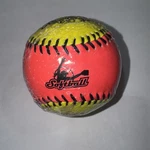 Rawlings Fastpitch Training Softball 10" Pink/optic Yellow RFPT10SPY. Fixed Price $8.99.