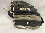 Worth Storm Baseball Glove 12" Rht Black Gray White Stitch Player. Fixed Price $20.93.
