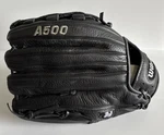 Wilson A500 Black Leather Baseball Glove Right Hand Throw Rht 12.5 Youth. Fixed Price $42.99.