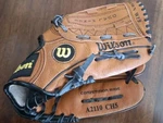 Wilson A2110 Baseball Glove Pro Pleat Brown Dual Hinge 3/4" Grip Tight Rht. Fixed Price $11.95.