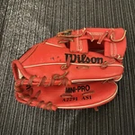 Baseball Glove, Wilson Mini-pro, A2291 Asi, W/ Grip-titepocket Red Inch. Fixed Price $9.99.