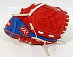 Rawlings PL91SR Youth T-ball Glove Red White Blue Basket Web 9". Fixed Price $13.99.
