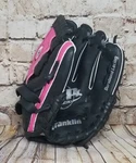 Franklin Rtp Baseball Glove Girls Black & Pink Youth Durabond Lacing 4809-9 1/2". Fixed Price $10.00.