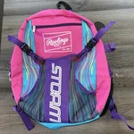 Rawlings Storm Youth Softball/baseball Backpack Pink Purple Blue. Fixed Price $18.00.
