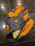 Wilson A2497 Baseball Glove Youth 11" Right Handed Thrower Softball Damage Read. Fixed Price $22.00.