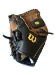Wilson A350 Leather Baseball Glove Black/brown 12" A244 Used Rt Hand Throw. Fixed Price $17.99.