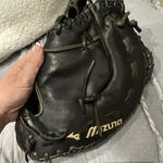Mizuno GXF50PB4 12.50" Black/gold Leather Baseball Glove Left Hand Throw. Fixed Price $55.00.