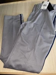 Adidas Icon Pro, Gray-navy Piping Open Hem Baseball Pants.size: Youth Xl. Fixed Price $18.00.