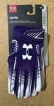 Under Armor Foot Ball Glove Glue Grip Ua F6 Men's Purple White Nwt Heat Gear. Fixed Price $14.00.
