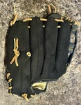 Regent Leather Laced Baseball Softball Glove Black Tan 5 Finger Deep Pocket. Fixed Price $24.99.