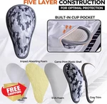 Coolomg Mens Padded Sliding Shorts W/ Protective Cup Football Lacrosse. Fixed Price $44.99.
