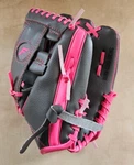 Franklin Youth T-ball Baseball Glove Inferno Pink Black Left Handed 24950. Fixed Price $7.99.