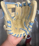 Rawlings Elite 11.5 Beige Blue Leather Baseball Glove Right Hand. Fixed Price $130.00.
