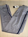 Adidas Icon Pro, Gray-navy Piping Open Hem Baseball Pants.youth S((11-12). Fixed Price $18.99.