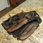 Rare Miken Super Soft 14" Black Brown Leather MFG-4 Lht Baseball Glove. Fixed Price $150.00.
