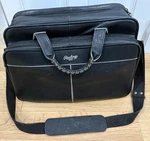 Rawlings Black Leather Briefcase Duffel Bag Business Traveler Organizer Read. Fixed Price $80.00.