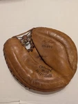 Vtg Rawlings Official Soft-ball Mitt Sm 350 Deep Well Pocket Hinged Pad Rht Read. Fixed Price $18.99.