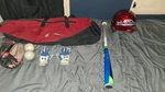 Rawlings Easton Under Armour Youth Baseball Equipment Set Helmet Glove Bat Bag. Fixed Price $80.00.