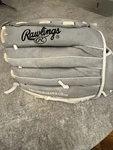 Rawlings HFP120GW 12" Gray White Leather Baseball Softball Glove. Fixed Price $19.17.