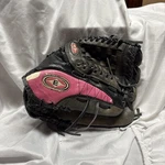 Easton TFP125 Fast Pitch Baseball Glove 1/2 Rht Leather Palm Black & Pink. Fixed Price $12.00.
