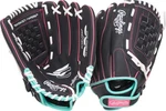 Softball Glove 12 Youth Right Hand Throw Black Mint Pink Rawlings Sure Catch. Fixed Price $74.99.