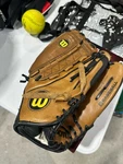 Wilson A900 Xlc 12.5" Brown Black Leather Baseball Glove Dual Hinge. Fixed Price $29.49.