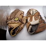 Wilson And Easton Fastpitch Softball Gloves Bundle Genuine Leather NS11FP 2PC. Fixed Price $23.74.