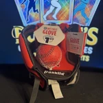 Franklin Sports 8.5" Air Tech Kids Red Teeball Baseball Glove & Left Handed. Fixed Price $14.99.