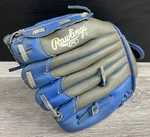 Rawlings Youth Baseball S10GRY Glove Savage Blue/gray- Cushioned Palmpad Rht. Fixed Price $16.90.