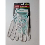 Rawlings Prodigy Women's Size Large Softball Batting Gloves Pair White/green New. Fixed Price $17.99.