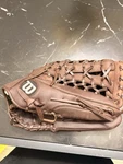 Wilson A950 Brown Leather Baseball Glove Left Hand Throw Laced Web. Fixed Price $40.00.