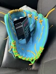 Wilson A2000 PP05 11.5 Blue Green Yellow Leather Baseball Glove Pro Stock. Fixed Price $205.00.